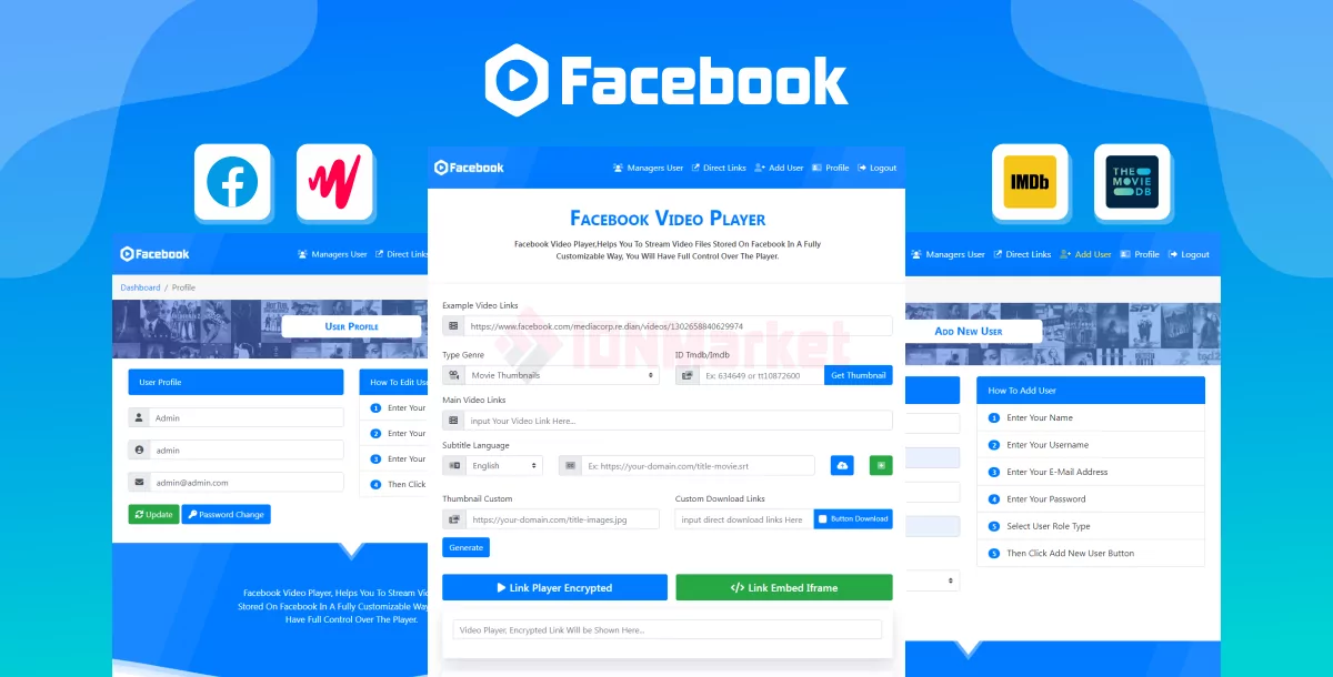 Facebook - Video Player & Direct URL Shortener + Quality HD & SD